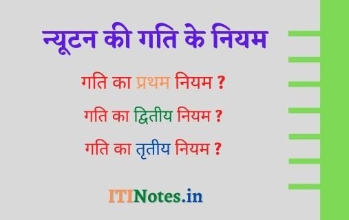 न्यूटन के नियम - (Newton laws of Motion in Hindi)